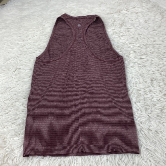 Lululemon Run: Swiftly Tech Tank Tonka Stripe Heathered Bordeaux Drama Bordeaux - Picture 4 of 4